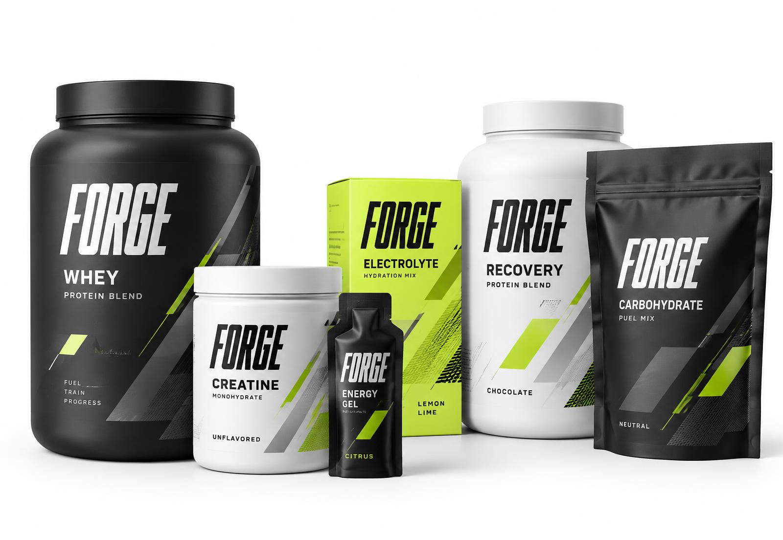 Embalagem conceitual do FORGE Electrolyte Pro